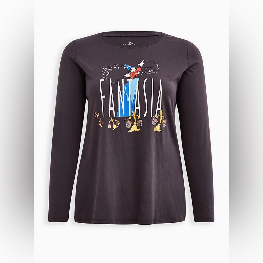 Torrid Torrid  Disney Fantasia Long Sleeve Crew Neck Top Sz 1X (14-16) #A72238